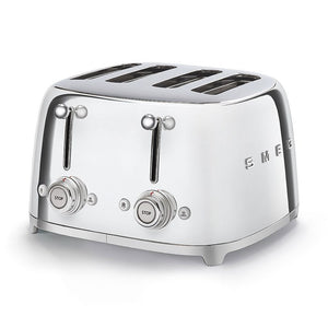 Smeg 50’s Retro Style 4 Slice Toaster Chrome | TSF03SSUK