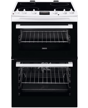 ZANUSSI 60 cm Electric Cooker – Black & White | ZCV66250WA