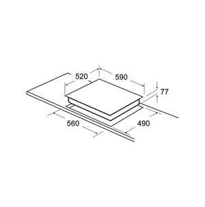 Amica 4 Ring Solid Hob | AHE6000SS