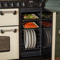 Rangemaster Classic Deluxe 110 Induction Range Cooker Pale Cream with Antique Brass Trim | CLDLB110EIPPCR/AB1