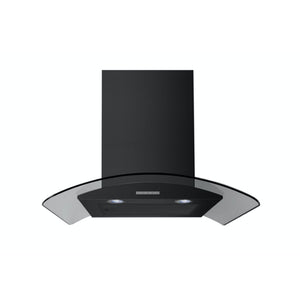 BELLING CURVED GLASS CHIMNEY HOOD CHIM904GBLK