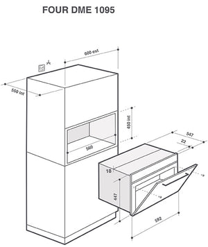 DE DIETRICH BUILT IN 45CM COMBI MICROWAVE BLACK DKC7340A 5 YEAR PARTS AND LABOUR