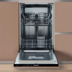 Hotpoint Fully Integrated Slimline Dishwasher Black Control Panel | HP2IE10CS80UK