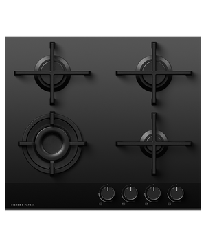 FISHER & PAYKEL Gas on Glass Cooktop, 60cm NAT GAS | CG604DNGGB4