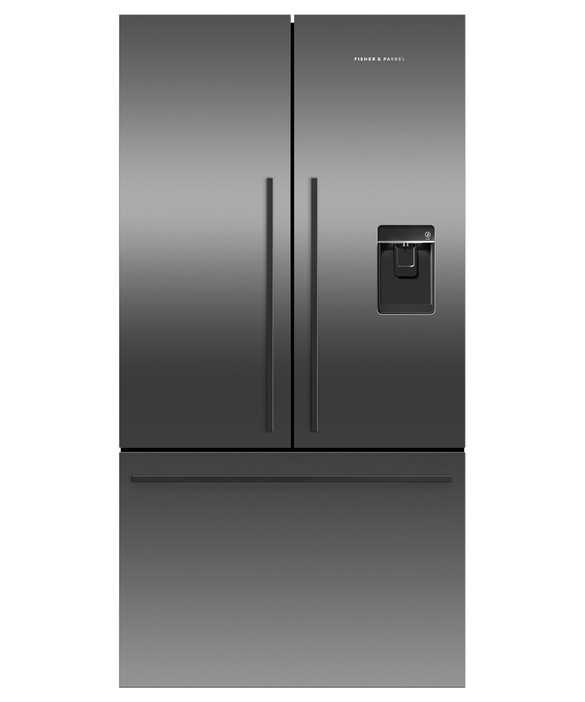 FISHER & PAYKEL RF540ADUB7 Freestanding French Door Refrigerator Freezer, 90cm, 569L, Ice & Water