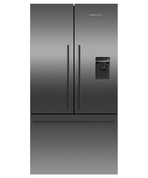 FISHER & PAYKEL French Door Refrigerator Freezer, 90cm, 569L, Ice & Water | RF540ADUB7