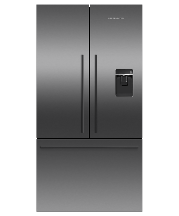 FISHER & PAYKEL RF540ADUB6 Freestanding French Door Refrigerator Freezer, 90cm, 569L, Ice & Water