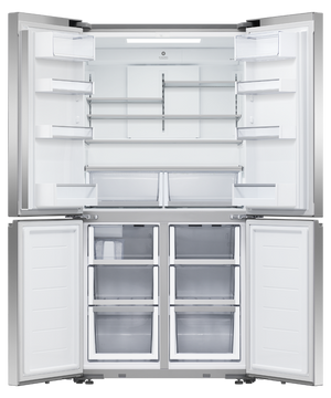 Fisher & Paykel Freestanding Quad Door Refrigerator Freezer.. Ice & Water | RF605QNUVX1