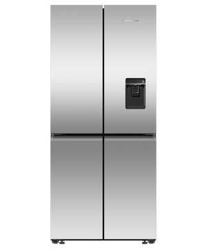 Fisher & Paykel Freestanding Quad Door Refrigerator Freezer, 79cm, 498L, Ice & Water | RF500QNUX1