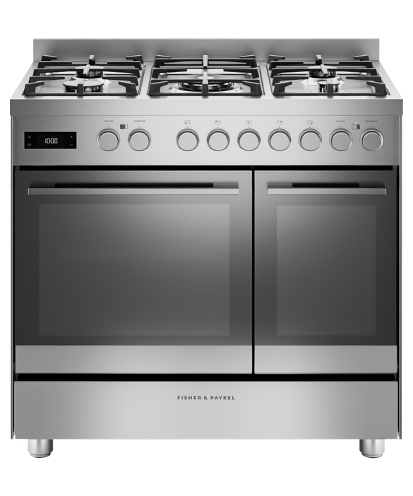 Fisher & Paykel 90cm Range Cooker with Gas Top in Stainless Steel | OR90L7DBGFX2