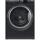 Hotpoint 9kg Load, 1400rpm Spin Washing Machine - Black | NSWM945CBSUKN