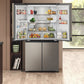 Hotpoint Fridge Freezer French Style 4 Door Black Stainless | HQ9U2BLGUK