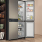 Hotpoint Fridge Freezer French Style 4 Door Black Stainless | HQ9U2BLGUK