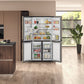 Hotpoint Fridge Freezer French Style 4 Door Black Stainless | HQ9U2BLGUK