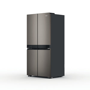 Hotpoint Fridge Freezer French Style 4 Door Black Stainless | HQ9U2BLGUK