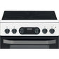 HOTPOINT ELECTRIC FREESTANDING DOUBLE COOKER: 50CM| HD5V93CCW/UK