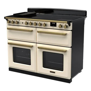 Rangemaster Estel Deluxe  110cm Electric Range, Pale Cream/Antique Brass | ESDLB110EIPPCR/AB1
