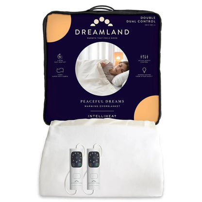 Dreamland Peaceful Dreams Double Warming Overblanket with Dual Controllers Ivory | 16925