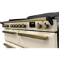 Rangemaster Estel Deluxe  110cm Electric Range, Pale Cream/Antique Brass | ESDLB110EIPPCR/AB1