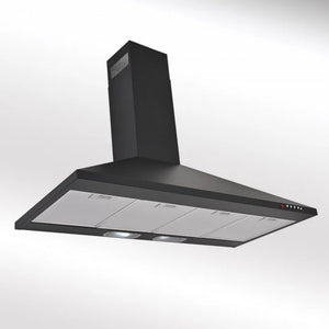 Luxair 110cm Premium Range Cooker Hood Black | LA-110-STD-BLK