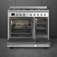 Smeg 90cm Range Cooker Dual Fuel Stainless Steel | CX92GM