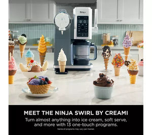 Ninja Swirl by CREAMi 13-in-1 Ice Cream & Frozen Dessert Maker | NC701UK