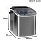 Daewoo Ice Cube Maker Machine 1.2 Litre Tank Self Clean Stainless Steel | 970029