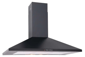 Luxair 80cm Chimney Hood Black | LA-80-STD-BLK