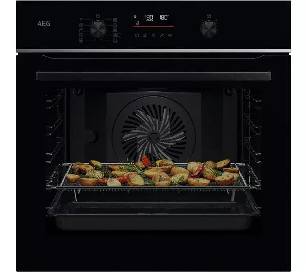 AEG 6000 Series SenseCook Electric Pyrolytic Oven Black | TS6PB521AB