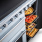 Rangemaster Estel Deluxe 110 Dual Fuel Range Cooker Gloss Black with Antique Brass Trim | ESDLB110DFPGBL/AB1