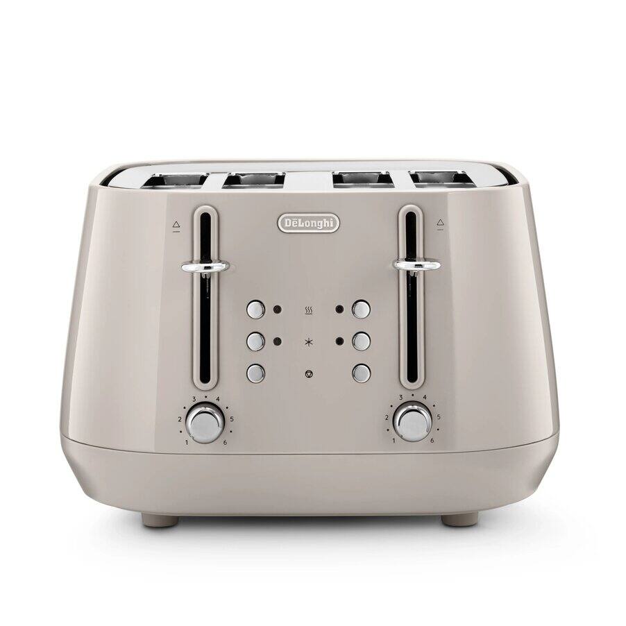 De'Longhi Eclettica 4 Slice Beige Toaster | CTY4003.BG