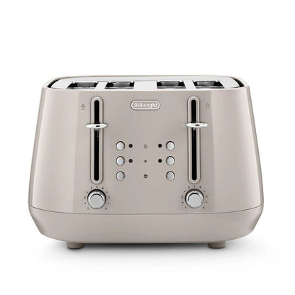 De'Longhi Eclettica 4 Slice Beige Toaster | CTY4003.BG