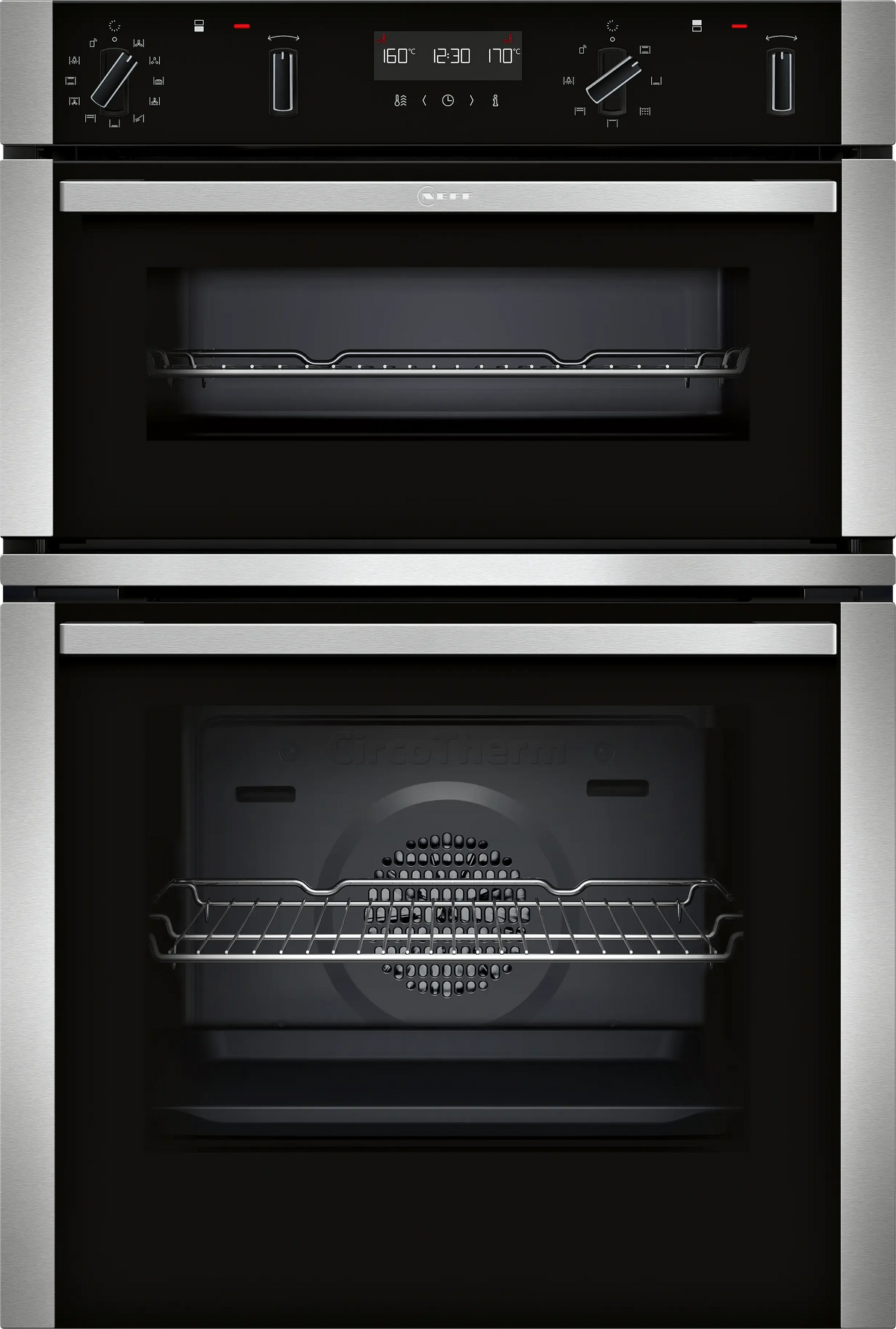 Neff N50 Built in Electric Double Oven Home Connect Stainless Steel | U2ACH7AN7B