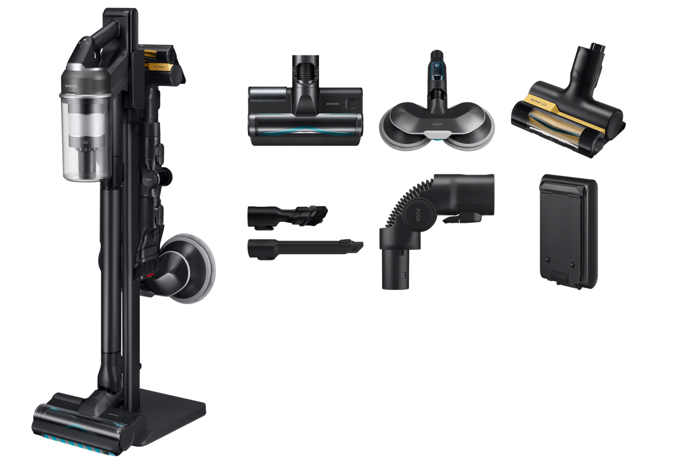 Samsung Jet 95S Pro Stick Vacuum Cleaner Powerful Suction 280W Soapstone Charcoal | VS70H28GHC/EU