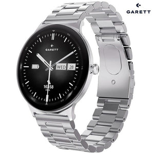 Garett Quantum Men's Smartwatch | QUANTUM SILVER STEEL