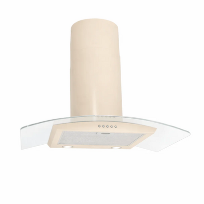 Luxair 90 cm Curved Glass  Wall Mounted Cooker Hoods | LA-90-CVD-IV