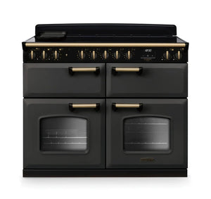Rangemaster Classic Deluxe Bc 110 Induction Slate with Antique Brass trim | CLDLB110EIPSLT/AB1 **In Stock