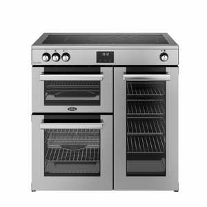BELLING 90CM COOKCENTRE ELECTRIC RANGE COOKER WITH 5 ZONE INDUCTION HOB - STAINLESS STEEL | CC90EISTA