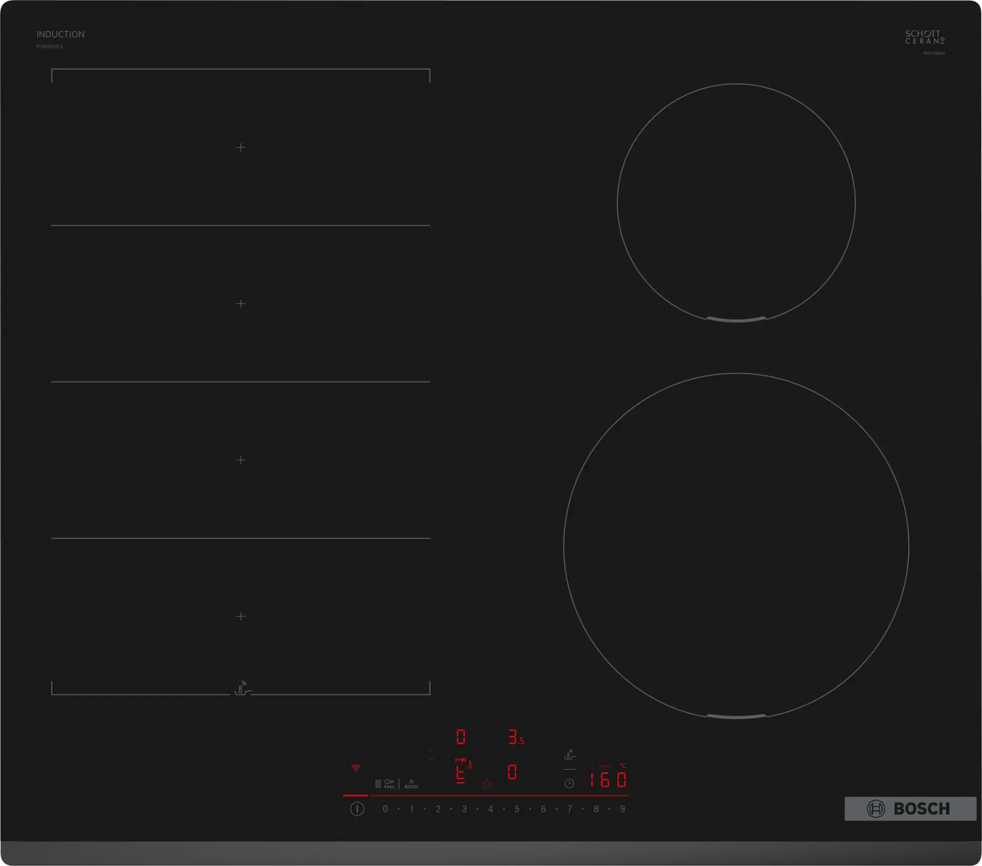 Bosch Series 6 Induction Hob 60cm Black | PIX631HC1E