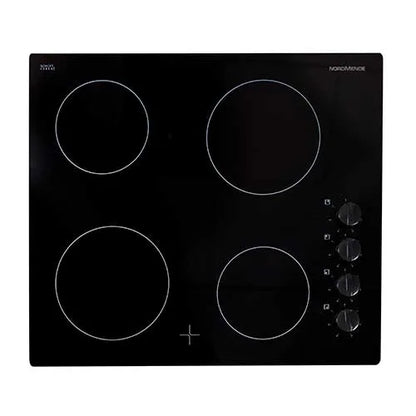 NordMende B/I 60cm 4 Zone Frameless Ceramic Hob Plastic Knobs | HCP604FL