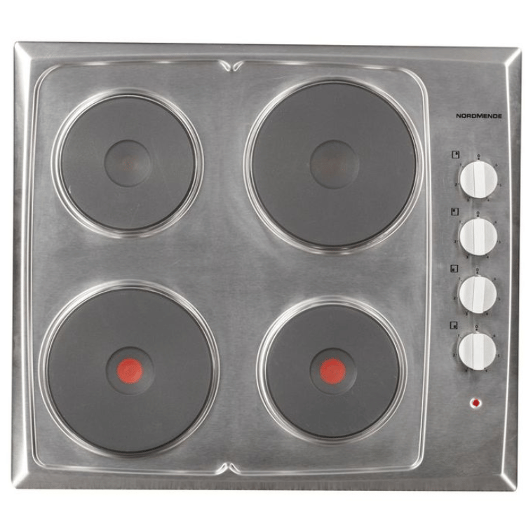 Nordmende 60CM 4 Zones Solid Plate Electric Hob Stainless Steel | HE62IX