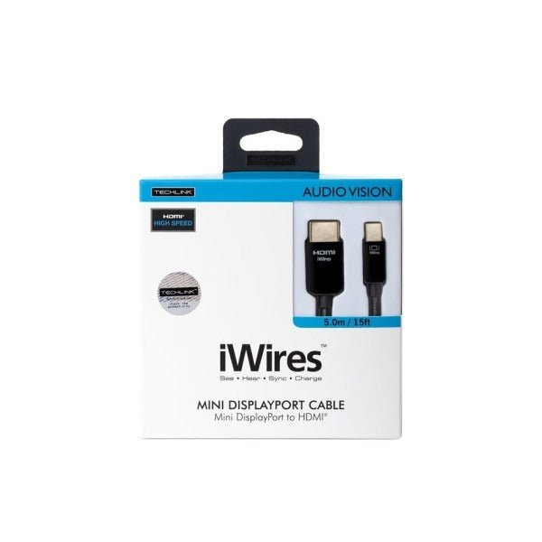 Techlink iWires Mini DisplayPort Plug to HDMI Plug 5m / 15Ft |