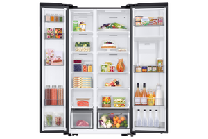 Samsung Bespoke AI Series 7 SpaceMax Smart American-Style Fridge Freezer – Black | RS57DG410EB4EU