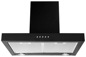 Luxair 60cm Flat Cooker Hood Black | LA-60-FLT-BLK