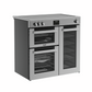 BELLING 90CM COOKCENTRE ELECTRIC RANGE COOKER WITH 5 ZONE INDUCTION HOB - STAINLESS STEEL | CC90EISTA