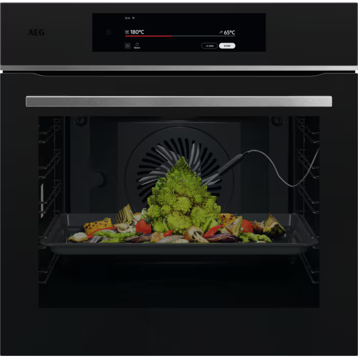 AEG 9000 Series ProAssist Built-in Pyrolytic Single Oven Matt Black | TT9PB831AT