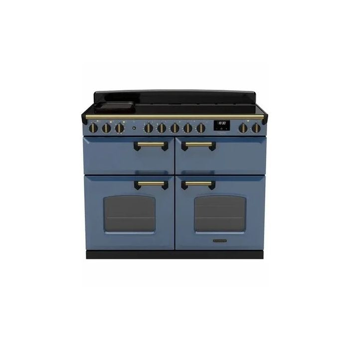 Rangemaster | Classic Deluxe Induction 110cm Range Cooker, Stone Blue and Antique Brass ...CLDLB110EIPSTB/AB1 |