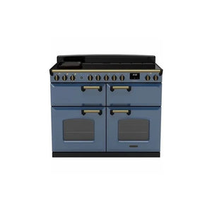 Rangemaster | Classic Deluxe Induction 110cm Range Cooker, Stone Blue and Antique Brass ...CLDLB110EIPSTB/AB1 |