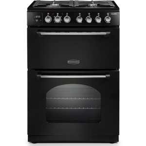 Rangemaster Classic 60cm Dual Fuel Cooker Black & Chrome | CLA60DFFBL/C