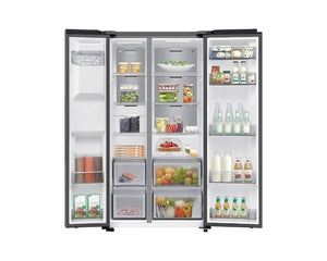 Samsung Series 6 Total No Frost, American Fridge Freezer, Silver | RS70F64KETEU